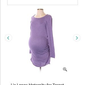 Purple maternity dress